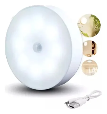 Luz LED Sensor Movimiento Recarga USB