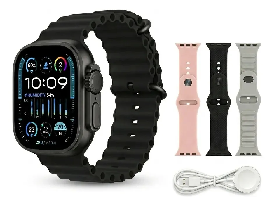 Smartwatch Silver Case T20 Ultra 2